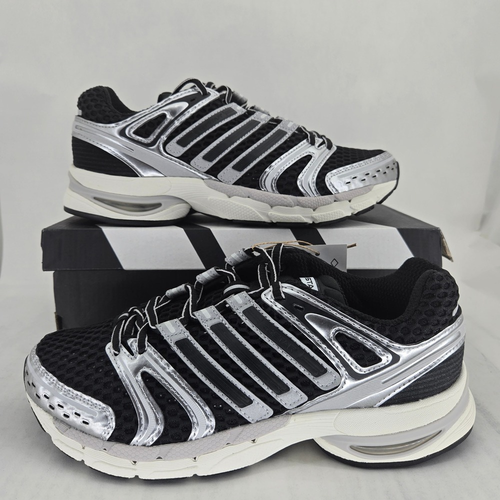 Adidas Adistar Control 5 J Black Silver Metallic Running Shoes KI8733 Mens 6